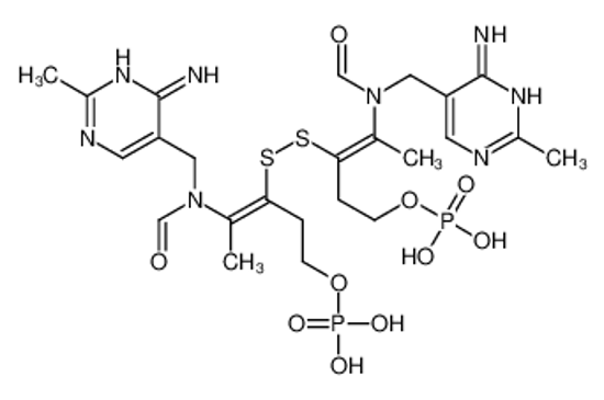 Picture of Disulfanediylbis(2Z)-2-{[(4-amino-2-methyl-5-pyrimidinyl)methyl]( formyl)amino}-2-pentene-3,5-diyl bis[dihydrogen (phosphate)]