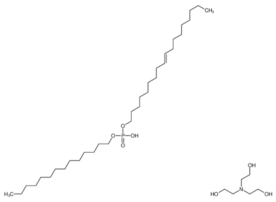 Изображение 2-[bis(2-hydroxyethyl)amino]ethanol,[(E)-octadec-9-enyl] tetradecyl hydrogen phosphate