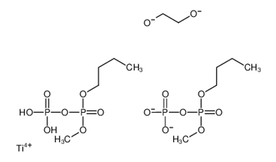 Picture of Titanium(4+) hydrogen ({[butoxy(methoxy)phosphoryl]oxy}phosphoryl )dioxidanide 1,2-ethanediolate (1:2:2:1)