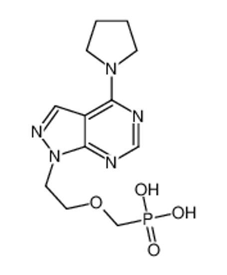 Imagem de 2-(4-pyrrolidin-1-ylpyrazolo[3,4-d]pyrimidin-1-yl)ethoxymethylpho sphonic acid