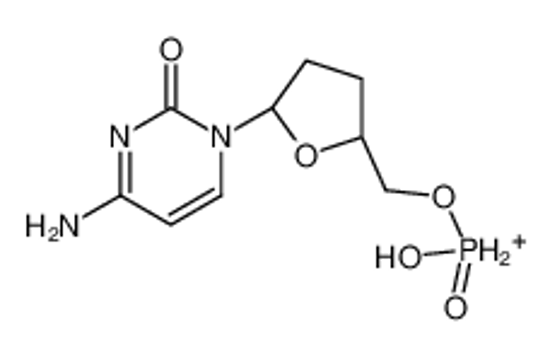 Picture of {[(2S,5R)-5-(4-Amino-2-oxo-1(2H)-pyrimidinyl)tetrahydro-2-furanyl ]methoxy}(hydroxy)oxophosphonium