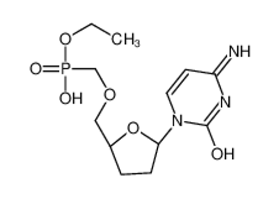 Picture of [(2S,5R)-5-(4-amino-2-oxopyrimidin-1-yl)oxolan-2-yl]methoxymethyl-ethoxyphosphinic acid