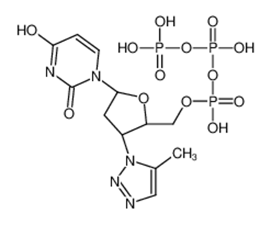 Picture of [[(2S,3S,5R)-5-(2,4-dioxopyrimidin-1-yl)-3-(5-methyltriazol-1-yl)oxolan-2-yl]methoxy-hydroxyphosphoryl] phosphono hydrogen phosphate