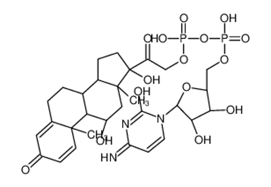 Picture of [[(2R,3S,4S,5R)-5-(4-amino-2-oxopyrimidin-1-yl)-3,4-dihydroxyoxolan-2-yl]methoxy-hydroxyphosphoryl] [2-[(10R,11S,13S,17R)-11,17-dihydroxy-10,13-dimethyl-3-oxo-7,8,9,11,12,14,15,16-octahydro-6H-cyclopenta[a]phenanthren-17-yl]-2-oxoethyl] hydrogen phosphate