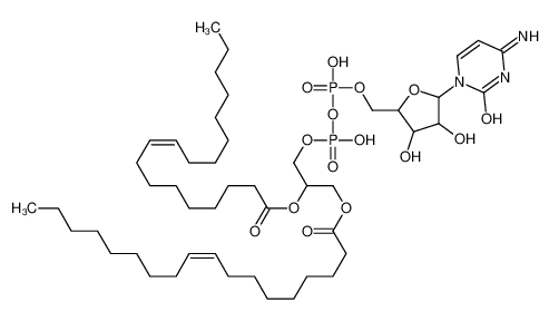 Picture of [3-[[[5-(4-amino-2-oxopyrimidin-1-yl)-3,4-dihydroxyoxolan-2-yl]methoxy-hydroxyphosphoryl]oxy-hydroxyphosphoryl]oxy-2-[(E)-octadec-9-enoyl]oxypropyl] (E)-octadec-9-enoate