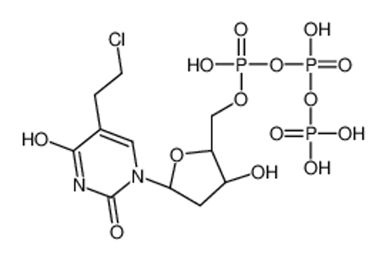 Picture of [[(2R,3S,5R)-5-[5-(2-chloroethyl)-2,4-dioxopyrimidin-1-yl]-3-hydroxyoxolan-2-yl]methoxy-hydroxyphosphoryl] phosphono hydrogen phosphate