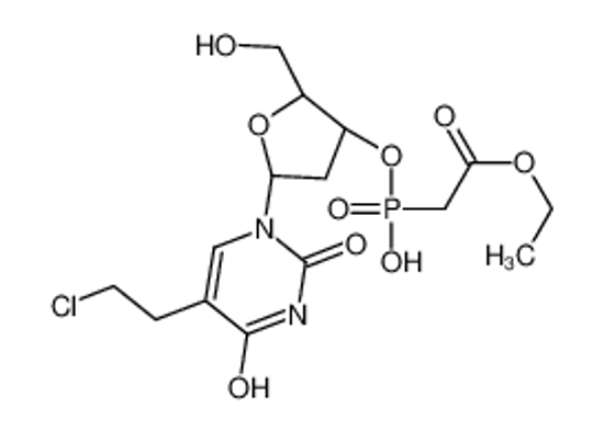Picture of [(2R,3S,5R)-5-[5-(2-chloroethyl)-2,4-dioxopyrimidin-1-yl]-2-(hydroxymethyl)oxolan-3-yl]oxy-(2-ethoxy-2-oxoethyl)phosphinic acid