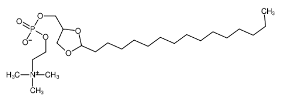 Изображение (2-pentadecyl-1,3-dioxolan-4-yl)methyl 2-(trimethylazaniumyl)ethyl phosphate