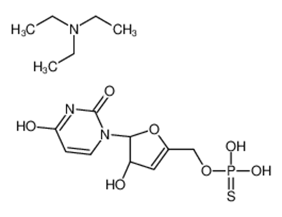 Picture of N,N-diethylethanamine,1-[(2R,3R)-5-(dihydroxyphosphinothioyloxymethyl)-3-hydroxy-2,3-dihydrofuran-2-yl]pyrimidine-2,4-dione