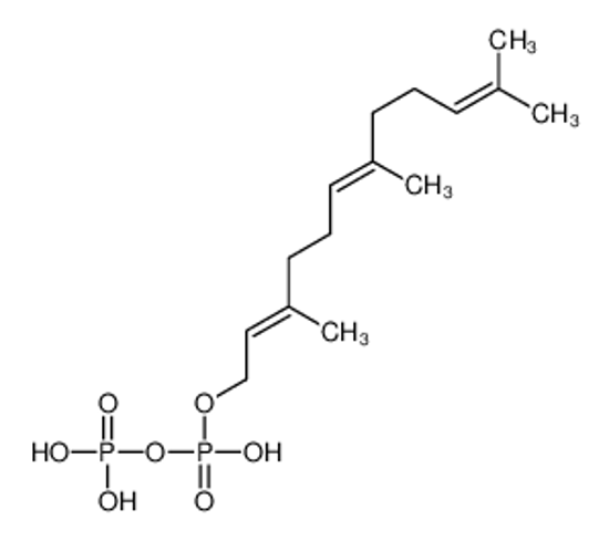 Picture of (2E,6E)-3,7,11-Trimethyl-2,6,10-dodecatrien-1-yl trihydrogen diph osphate