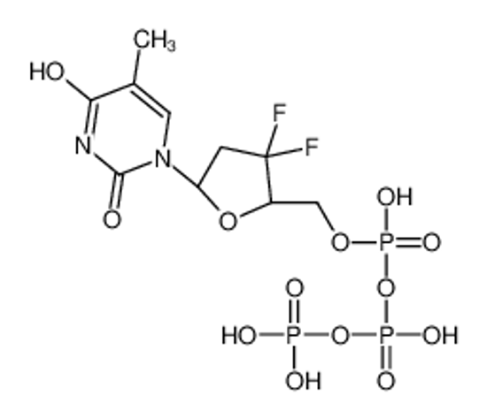 Picture of [[(2R,5R)-3,3-difluoro-5-(5-methyl-2,4-dioxopyrimidin-1-yl)oxolan-2-yl]methoxy-hydroxyphosphoryl] phosphono hydrogen phosphate