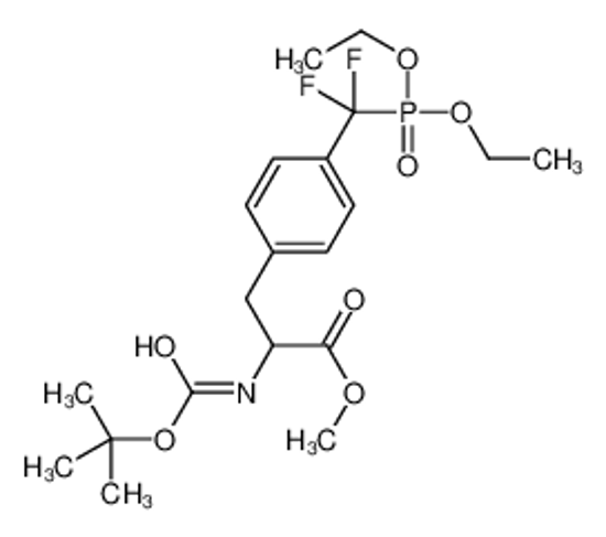 Picture of Methyl 4-[(diethoxyphosphoryl)(difluoro)methyl]-N-{[(2-methyl-2-p ropanyl)oxy]carbonyl}-L-phenylalaninate