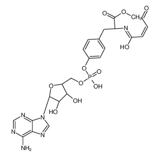Imagem de methyl (2S)-3-[4-[[(2R,3S,4R,5R)-5-(6-aminopurin-9-yl)-3,4-dihydroxyoxolan-2-yl]methoxy-hydroxyphosphoryl]oxyphenyl]-2-[[(E)-4-oxobut-2-enoyl]amino]propanoate