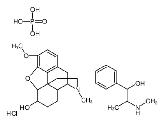 Изображение (4R,4aR,7S,7aR,12bS)-9-methoxy-3-methyl-2,4,4a,5,6,7,7a,13-octahydro-1H-4,12-methanobenzofuro[3,2-e]isoquinoline-7-ol,(1R,2S)-2-(methylamino)-1-phenylpropan-1-ol,phosphoric acid,hydrochloride