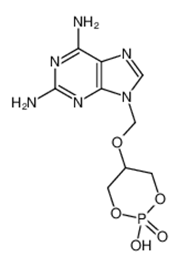 Picture of 9-[(2-hydroxy-2-oxo-1,3,2λ<sup>5</sup>-dioxaphosphinan-5-yl)oxymethyl]purine-2,6-diamine