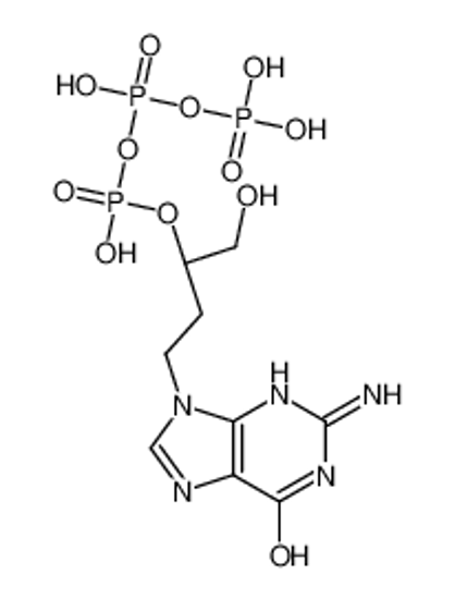 Picture of [(2R)-4-(2-amino-6-oxo-3H-purin-9-yl)-1-hydroxybutan-2-yl] [hydroxy(phosphonooxy)phosphoryl] hydrogen phosphate