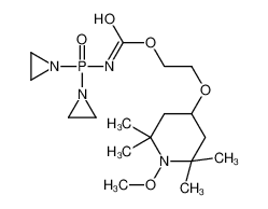 Picture of 2-(1-methoxy-2,2,6,6-tetramethylpiperidin-4-yl)oxyethyl N-[bis(aziridin-1-yl)phosphoryl]carbamate