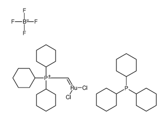 Picture of dichloro(tricyclohexylphosphaniumylmethylidene)ruthenium,tricyclohexylphosphane,tetrafluoroborate