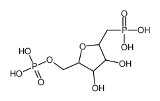 Picture of [(2S,3S,4S,5R)-3,4-dihydroxy-5-(phosphonooxymethyl)oxolan-2-yl]methylphosphonic acid