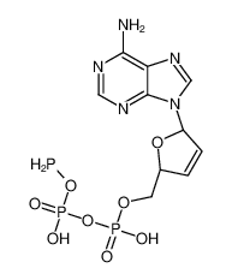 Picture of [[(2S,5R)-5-(6-aminopurin-9-yl)-2,5-dihydrofuran-2-yl]methoxy-hydroxyphosphoryl] phosphanyl hydrogen phosphate
