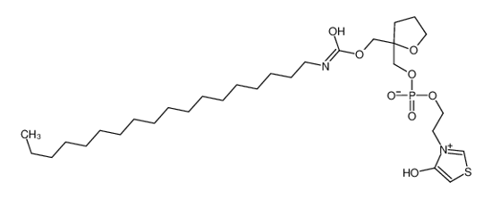 Picture of 2-(4-hydroxy-1,3-thiazol-3-ium-3-yl)ethyl [2-(octadecylcarbamoyloxymethyl)oxolan-2-yl]methyl phosphate