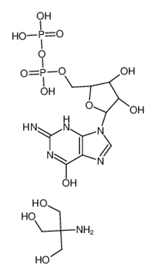 Picture of 2-amino-2-(hydroxymethyl)propane-1,3-diol,[(2R,3S,4R,5R)-5-(2-amino-6-oxo-3H-purin-9-yl)-3,4-dihydroxyoxolan-2-yl]methyl phosphono hydrogen phosphate