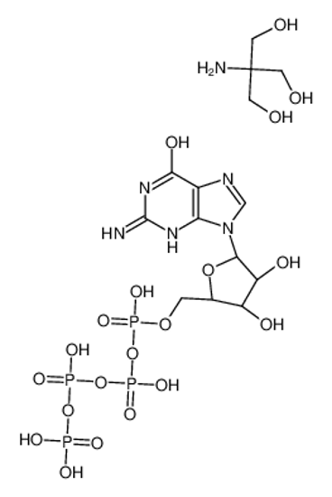 Picture of 2-amino-2-(hydroxymethyl)propane-1,3-diol,[[(2R,3S,4R,5R)-5-(2-amino-6-oxo-3H-purin-9-yl)-3,4-dihydroxyoxolan-2-yl]methoxy-hydroxyphosphoryl] [hydroxy(phosphonooxy)phosphoryl] hydrogen phosphate