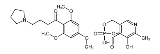 Picture of (4-formyl-5-hydroxy-6-methylpyridin-3-yl)methyl dihydrogen phosphate,4-pyrrolidin-1-yl-1-(2,4,6-trimethoxyphenyl)butan-1-one