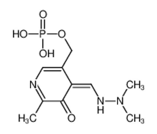 Picture of [(4E)-4-[(2,2-dimethylhydrazinyl)methylidene]-6-methyl-5-oxopyridin-3-yl]methyl dihydrogen phosphate