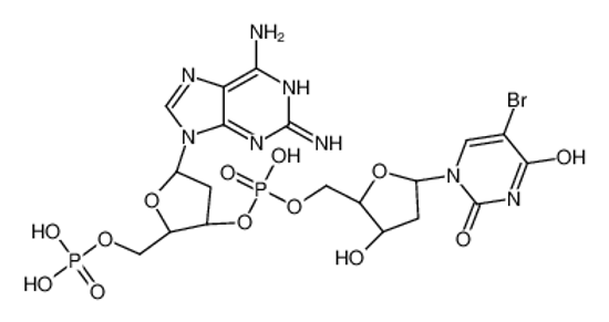 Picture of [(2R,3S,5R)-5-(5-bromo-2,4-dioxopyrimidin-1-yl)-3-hydroxyoxolan-2-yl]methyl [(2R,3S,5R)-5-(2,6-diaminopurin-9-yl)-2-(phosphonooxymethyl)oxolan-3-yl] hydrogen phosphate