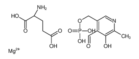 Picture of magnesium,(2S)-2-aminopentanedioic acid,(4-formyl-5-hydroxy-6-methylpyridin-3-yl)methyl dihydrogen phosphate