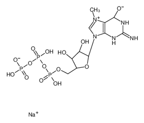 Picture of sodium,[[[(2R,3S,4R,5R)-5-(2-amino-7-methyl-6-oxido-3,6-dihydropurin-9-ium-9-yl)-3,4-dihydroxyoxolan-2-yl]methoxy-hydroxyphosphoryl]oxy-hydroxyphosphoryl] hydrogen phosphate