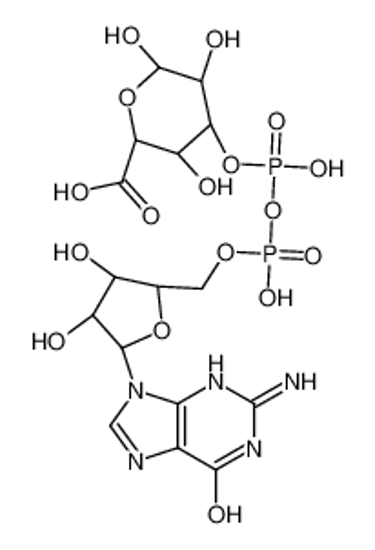 Picture of (2S,3R,4S,5S)-4-[[[(2R,3S,4R,5R)-5-(2-amino-6-oxo-3H-purin-9-yl)-3,4-dihydroxyoxolan-2-yl]methoxy-hydroxyphosphoryl]oxy-hydroxyphosphoryl]oxy-3,5,6-trihydroxyoxane-2-carboxylic acid
