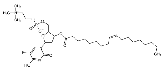 Picture of [5-(5-fluoro-2,4-dioxopyrimidin-1-yl)-3-[(E)-octadec-9-enoyl]oxyoxolan-2-yl]methyl 2-(trimethylazaniumyl)ethyl phosphate