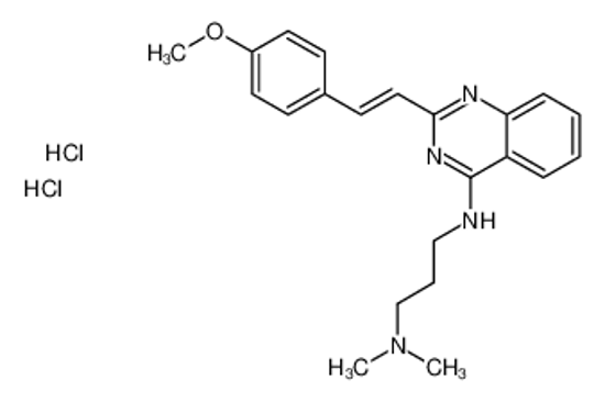 Picture of CP 31398 dihydrochloride,N'-[2-[2-(4-Methoxyphenyl)ethenyl]-4-quinazolinyl]-N,N-dimethyl-1,3-propanediaminedihydrochloride