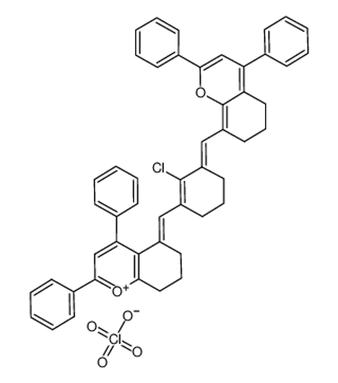 Picture of 8-[2-CHLORO-3-(2,4-DIPHENYL-6,7-DIHYDRO-5H-CHROMEN-8-YLMETHYLENE)-CYCLOHEX-1-ENYLMETHYLENE]-2,4-DIPHENYL-5,6,7,8-TETRAHYDRO-CHROMENYLIUM PERCHLORATE