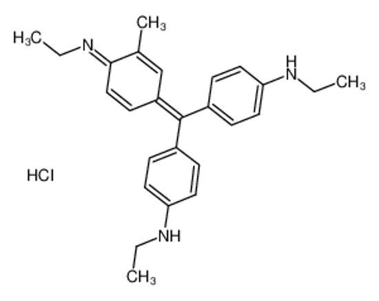 Picture of N-ethyl-4-[[4-(ethylamino)phenyl]-(4-ethylimino-3-methylcyclohexa-2,5-dien-1-ylidene)methyl]aniline,hydrochloride