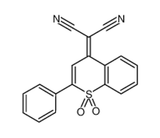 Picture of (2-PHENYLBENZO[5,6-B]-4H-THIOPYRAN-4-YLIDENE)-PROPANEDINITRIL-1,1-DIOXIDE