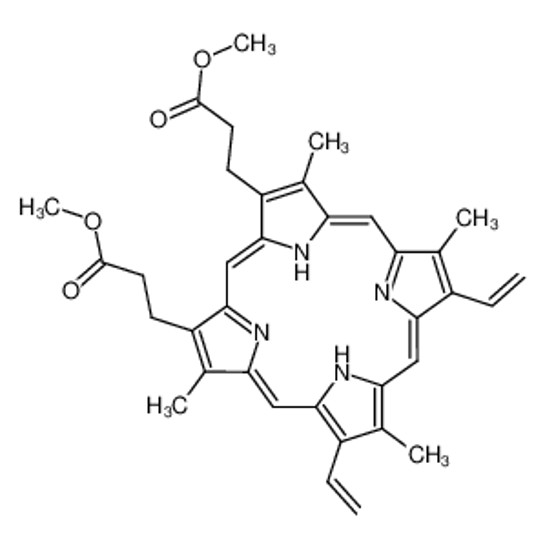Picture of Protoporphyrin IX dimethyl ester,Dimethyl-8,13-bis(vinyl)-3,7,12,17-tetramethyl-21H,23H-porphine-2,18-dipropionate