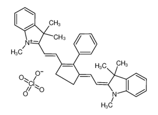Picture of 1,3,3-TRIMETHYL-2-(2-(2-PHENYL-3-(2-(1,3,3-TRIMETHYL-1H-2(3H)- INDOLIDENE)ETHYLIDENE)-1-CYCLOPENTENYL)ETHENYL)-3H-INDOLIUM PERCHLORATE