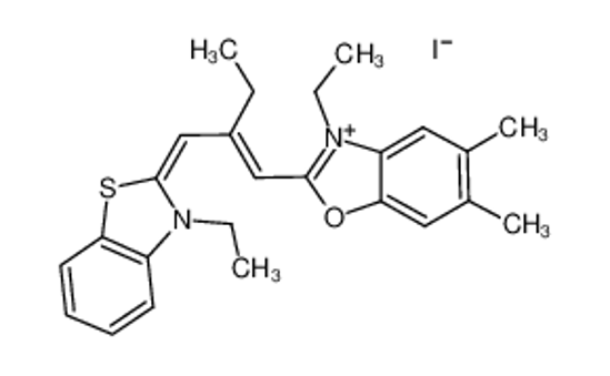 Picture of (2Z)-3-ethyl-2-[(2E)-2-[(3-ethyl-1,3-benzothiazol-3-ium-2-yl)methylidene]butylidene]-5,6-dimethyl-1,3-benzoxazole,iodide