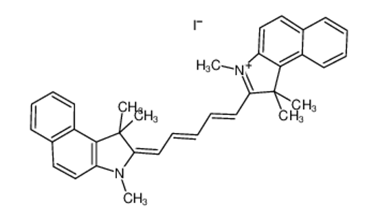 Picture of (2Z)-1,1,3-trimethyl-2-[(2E,4E)-5-(1,1,3-trimethylbenzo[e]indol-3-ium-2-yl)penta-2,4-dienylidene]benzo[e]indole,iodide