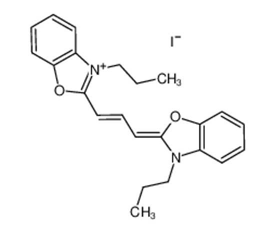 Изображение (2Z)-3-propyl-2-[(E)-3-(3-propyl-1,3-benzoxazol-3-ium-2-yl)prop-2-enylidene]-1,3-benzoxazole,iodide