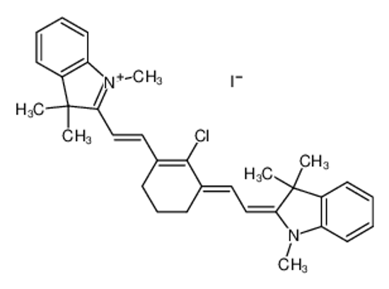 Picture of 2-[2-[2-CHLORO-3-[(1,3-DIHYDRO-1,3,3-TRIMETHYL-2 H-INDOL-2-YLIDENE) ETHYLIDENE]-1-CYCLOHEXEN-1-YL]ETHENYL]-1,3,3-TRIMETHYLINDOLIUM IODIDE