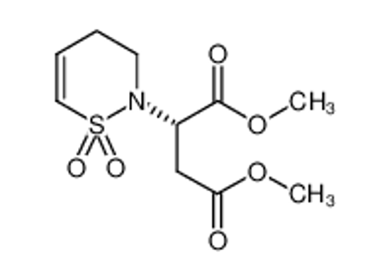 Picture of BUTANEDIOIC ACID, (3,4-DIHYDRO-1,1-DIOXIDO-2H-1,2-THIAZIN-2-YL)-, DIMETHYL ESTER, (2S)