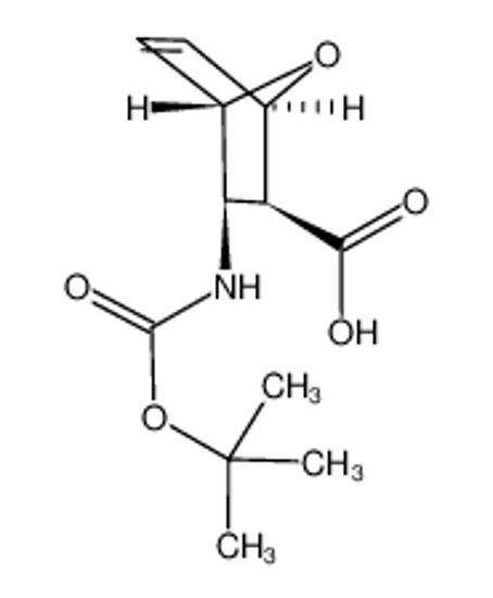 Picture of (1R,2S,3R,4S)-3-[(2-methylpropan-2-yl)oxycarbonylamino]-7-oxabicyclo[2.2.1]hept-5-ene-2-carboxylic acid