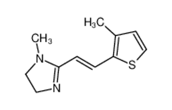 Picture of 2-Imidazoline,1-methyl-2-[2-(3-methyl-2-thienyl)vinyl]-,(E)-(8CI)