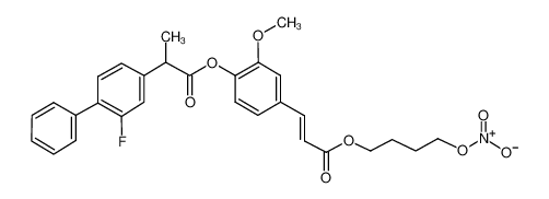 Picture of 2-FLUORO-α-METHYL-2-METHOXY-4-[(1E)-3-[4-(NITROOXY)BUTOXY]-3-OXO-1-PROPENYL]PHENYL ESTER, [1,1'-BIPHENYL]-4-ACETIC ACID