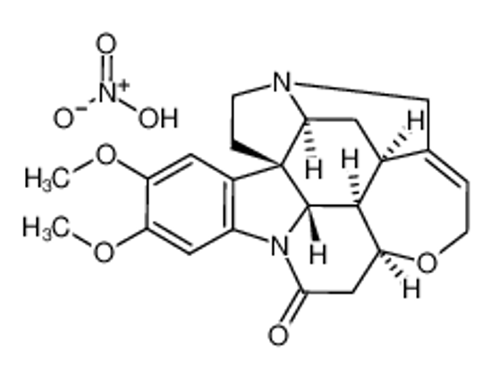 Picture of (4aR,5aS,8aR,13aS,15aS,15bR)-10,11-dimethoxy-4a,5,5a,7,8,13a,15,15a,15b,16-decahydro-2H-4,6-methanoindolo[3,2,1-ij]oxepino[2,3,4-de]pyrrolo[2,3-h]quinoline-14-one,nitric acid