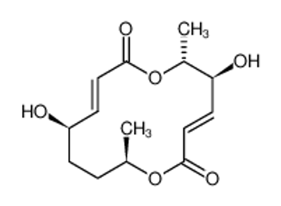 Picture of (3Z,5S,6R,9Z,11S,14R)-5,11-dihydroxy-6,14-dimethyl-1,7-dioxacyclotetradeca-3,9-diene-2,8-dione